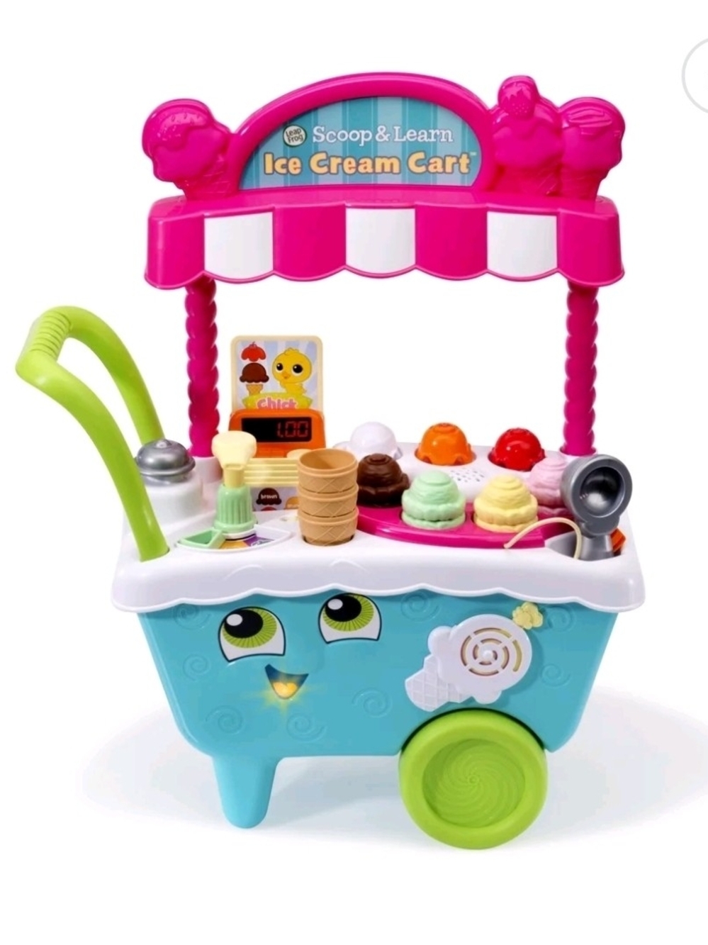 LeapFrog Scoop & Learn Ice Cream Cart with Accessories, Baby and Toddler Toys